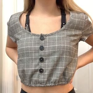 Black and White crop top
